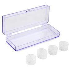 Spokey SHELL �punty do u�� na plav�n�, transparentn�, 4 ks