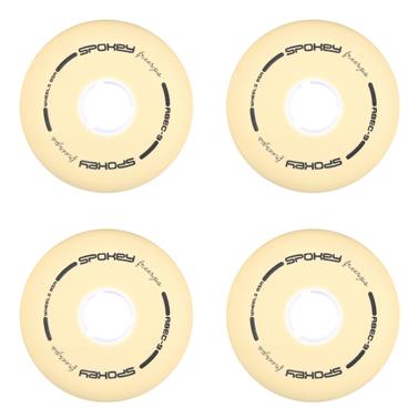 Spokey PU 76 mm N�hradn� kole�ka k brusl�m FREESPO WHITE SET, 4 ks