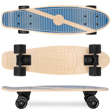 Spokey WOO-FISH D�ev�n� cruiser board 56 cm, tmav� modr�