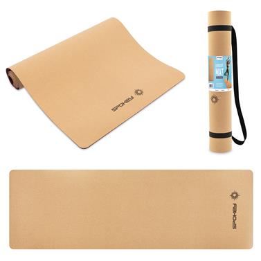 Spokey SAVASANA Korkov� j�ga podlo�ka, 183 x 61 x 0,4 cm, hn�d�