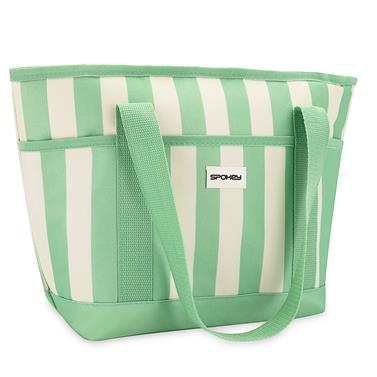 Spokey ACAPULCO Termota�ka, 12 l, zelen� pruhy