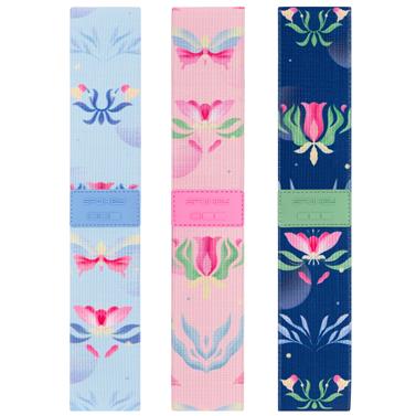 Spokey THE BLOOM BAND SET Sada 3 posilovac�ch textiln�ch gum + obal